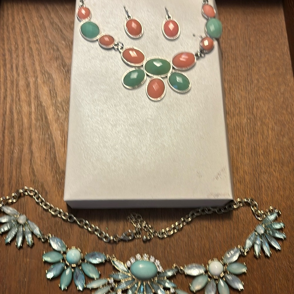 Two necklaces for the price of one. Both bib style